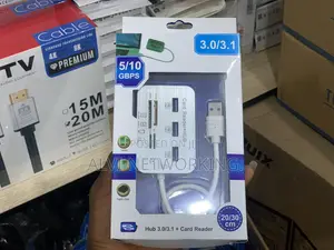 USB 3.0/3.1 Hub + Card Reader Combo Adapter.