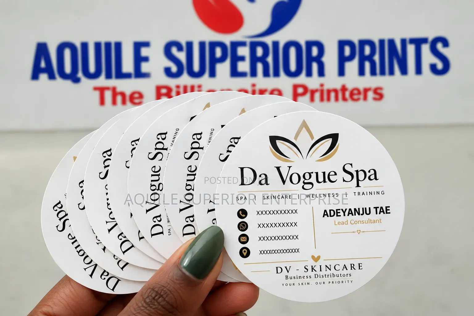 Custom Round Shape Business Card Printing With Lamination