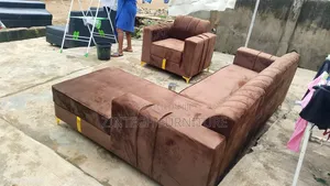 Quality Brown Color L Shape Sofas and a Single Seater