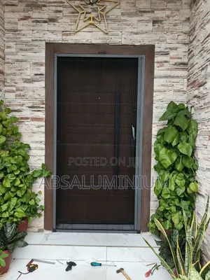 Gray Aluminium Foldable Net Door