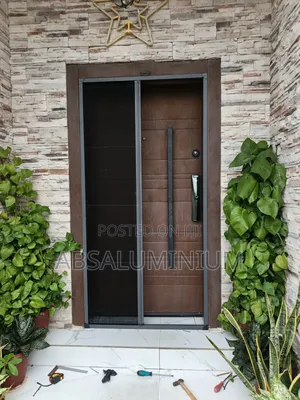Gray Aluminium Foldable Net Door