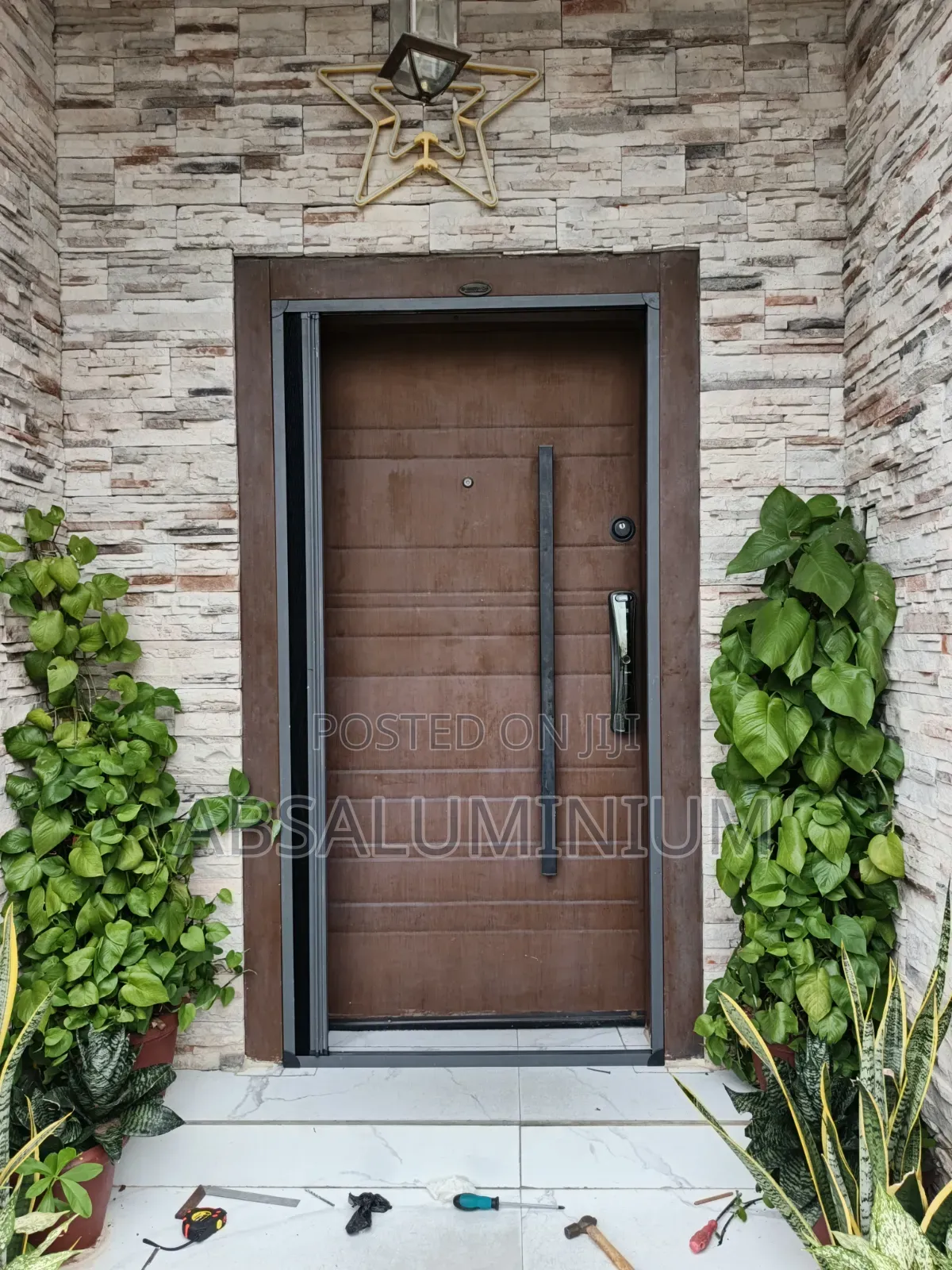 Gray Aluminium Foldable Net Door