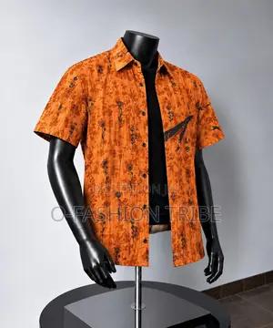 Classic Men's Short-Sleeve Button-Down Shirt / Casual / Vintage Shirt