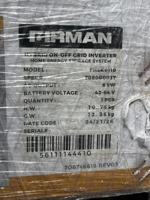 Firman 6kwh Hybrid Inverter (Transformer-Less) 48v