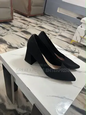 Elegant Black Block-Heel Pumps