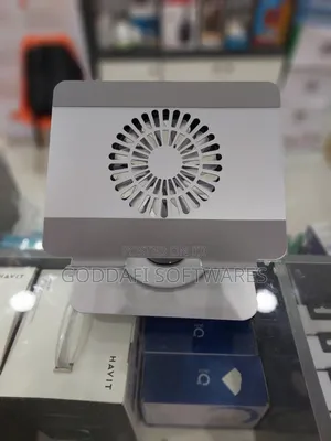 Folding Rotating Laptop Stand With Fan | Goddafi Stores