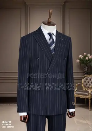 Marco Lorenzo Doubled Breasted Turkish Strips Suit