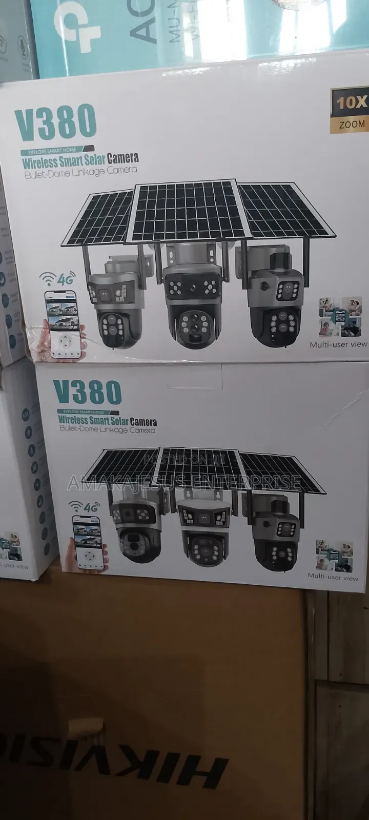V380 Dual Lens Solar Camera