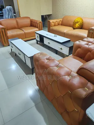 Orange Color Modern Design 7seaters Sofa