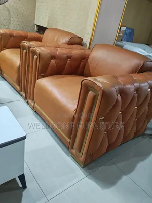 Orange Color Modern Design 7seaters Sofa
