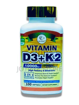 Duozi D3+ Vitamin Supplement 10,000 IU + 200 MCG – 100 Softgels