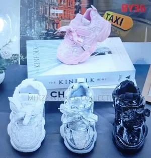 Toddler Girls Chunky Glitter Bowknot Sneakers