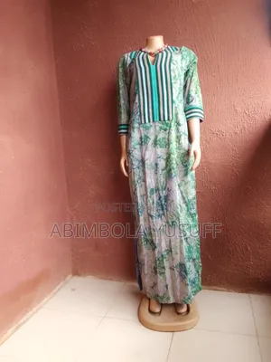 Adire Gown With Asooke Design