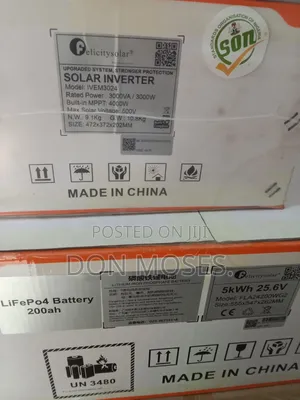 3kva Felicity Hybrid Inverter 24v/ 5kwh 24v Felicity Lithium Battery