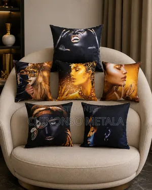 Vintage Style Facial Throw Pillows