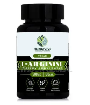 L-Arginine Dietary Supplement 500mg 60 Capsules (For Improved