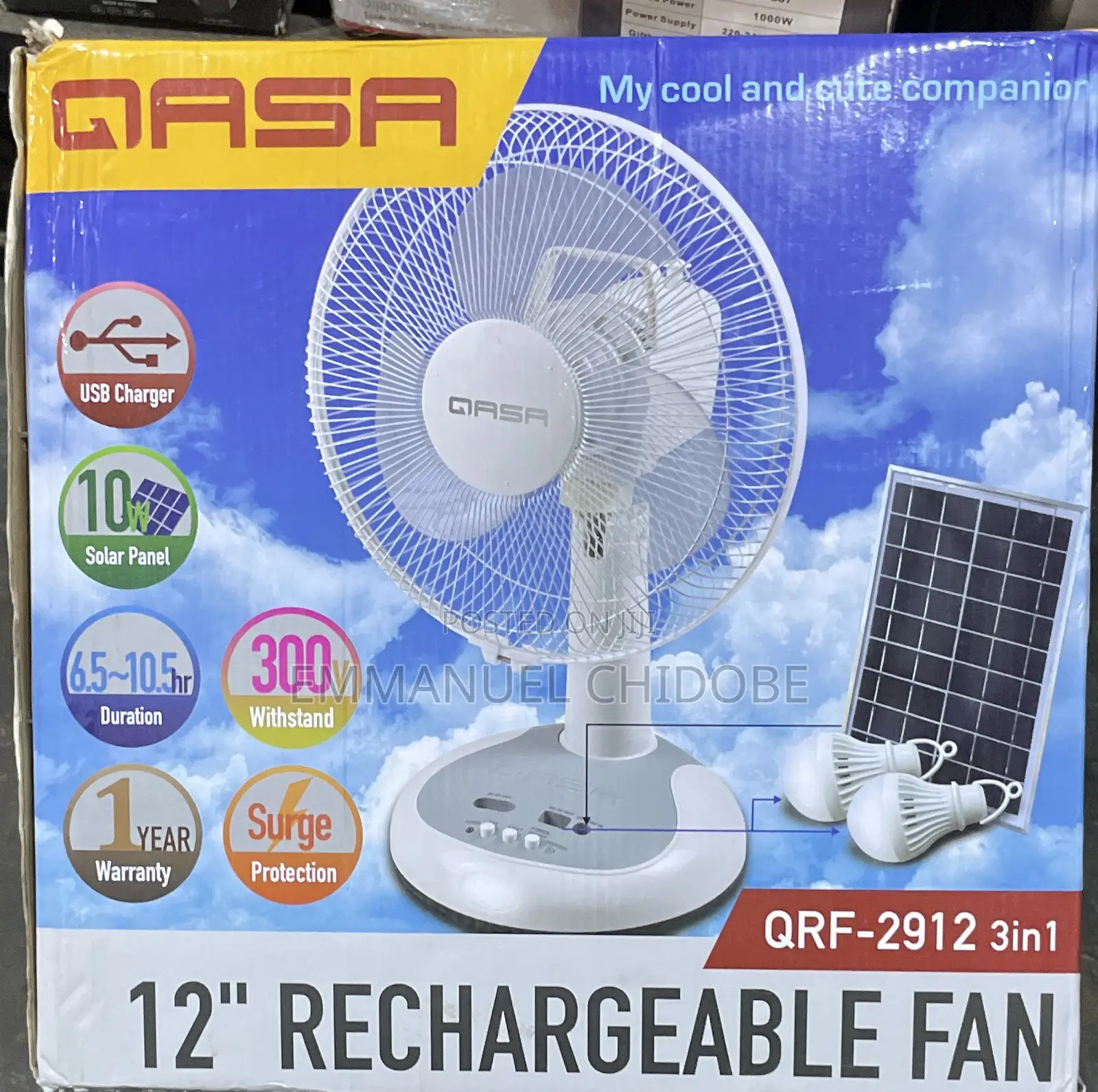 Solar Table Fan