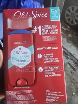 Old Spice Pure Sport Aluminum-Free Deodorant 5-Pack 85g