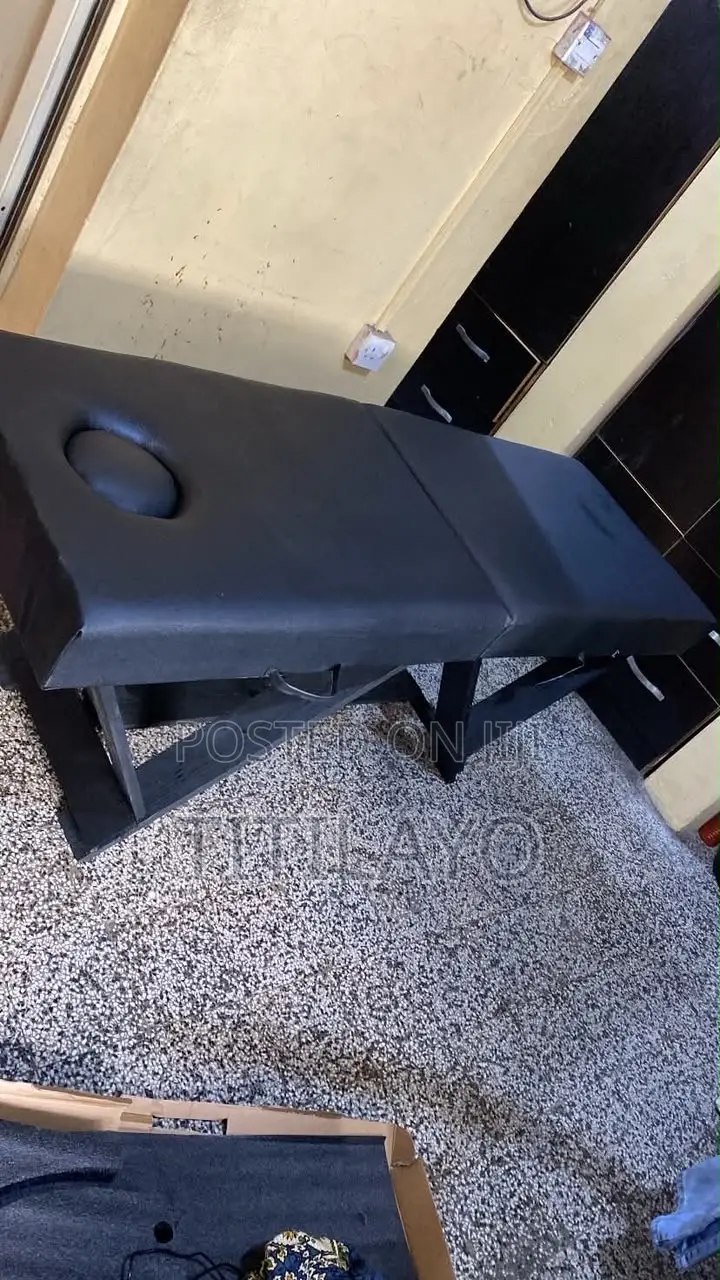 Black Wooden Bed and Headrest