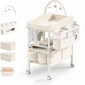 Baby Changing Table–Portable Diaper Changing Station Storage Basket