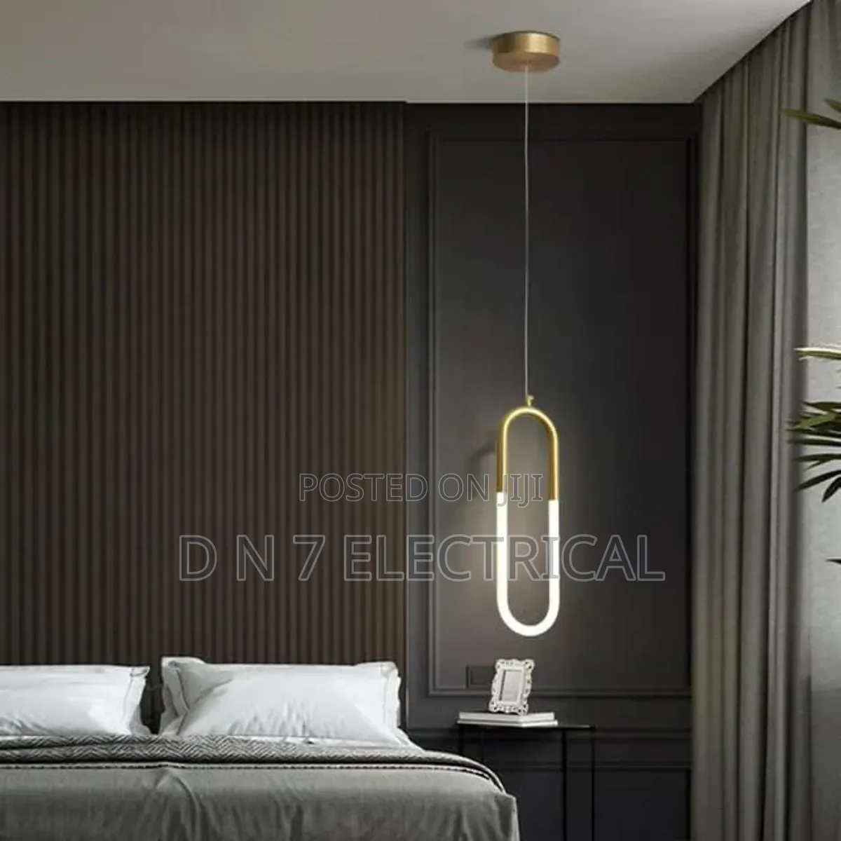 Modern Gold Bedside LED Pendant Light
