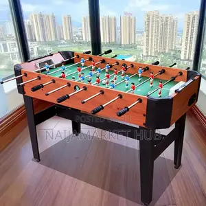48'' Foosball Table, Wooden Soccer Table Game W/Footballs,