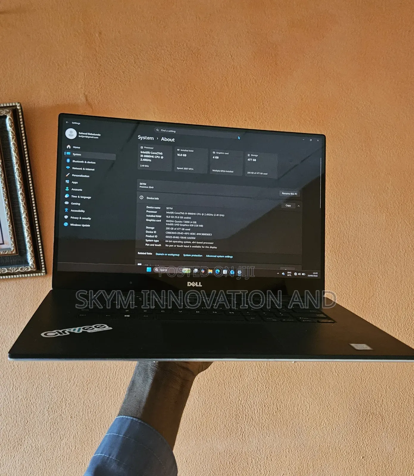 Laptop Dell Precision 15 5540 16GB Intel Core i9 SSD 512GB