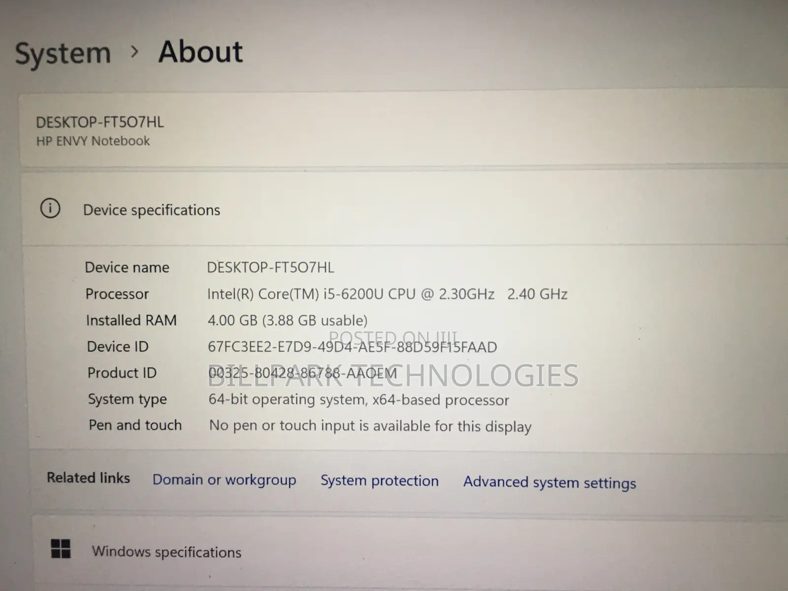 Laptop HP Envy 13 4GB Intel Core i5 SSD 128GB