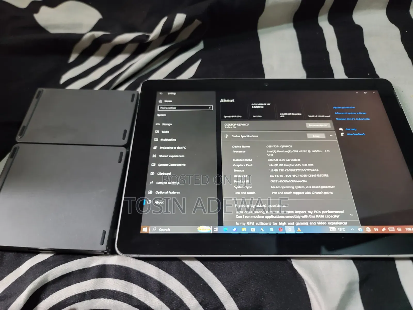 Laptop Microsoft Surface Go 8GB Intel Pentium SSD 128GB