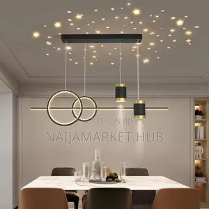 Tricolor Dining Pendant Ligh, Living Room Chandelier Projection Lamp