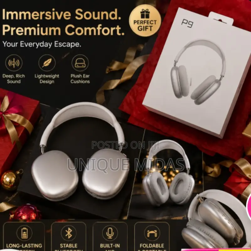 Wireless Headset P9 HiFi Over-Ear – Silver
