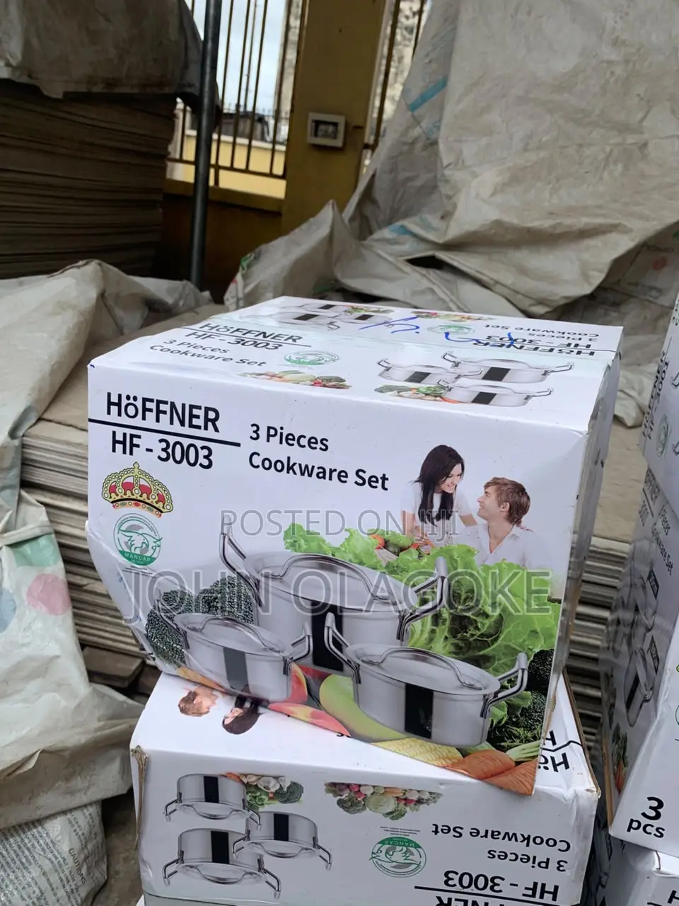 Hoffner HF3003 3pcs Aluminium Pot 20cm 22cm 24cm