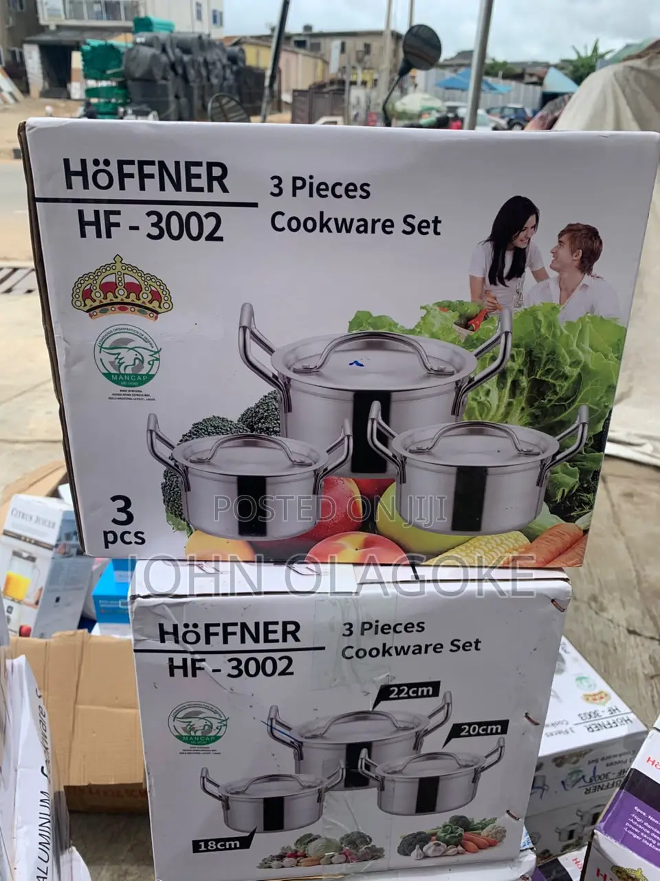 Hoffner HF 3002 Aluminum Pot 3pcs 18,20,22cm