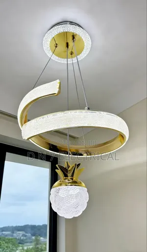 Luxury Gold Crystal Ring Chandelier