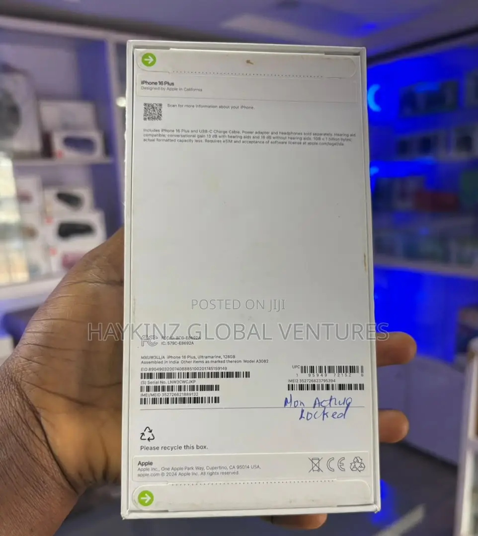 New Apple iPhone 16 Plus 128 GB Blue