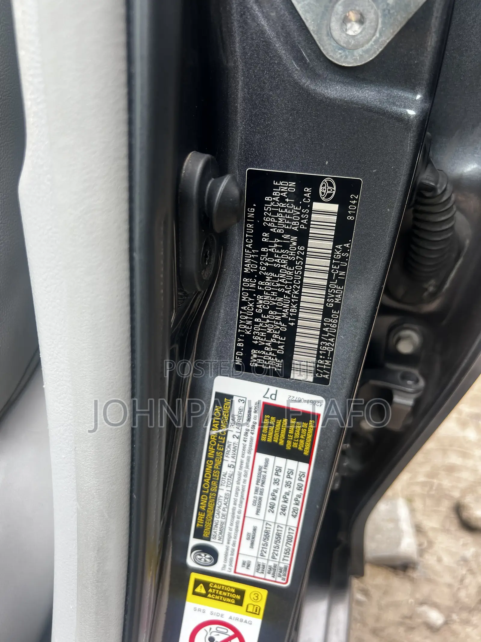Toyota Camry 2012 Gray