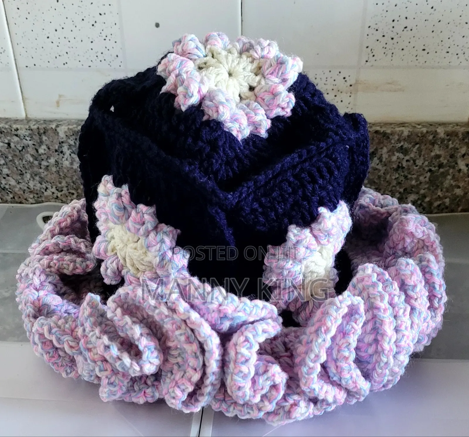 Luxury Crochet Ruffle Hat