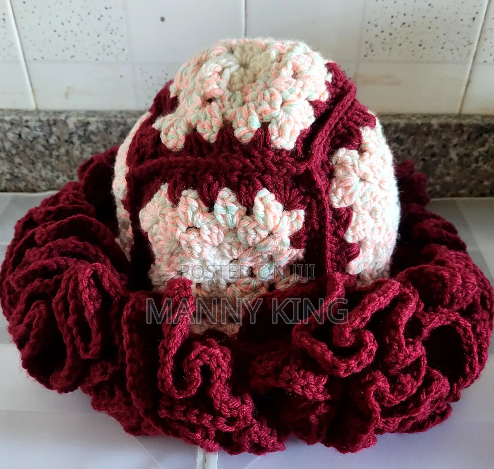 Luxury Crochet Ruffle Hat