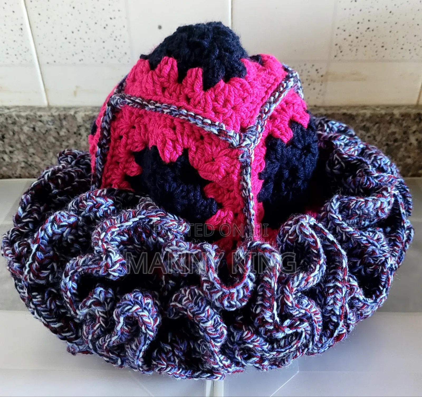 Luxury Crochet Ruffle Hat