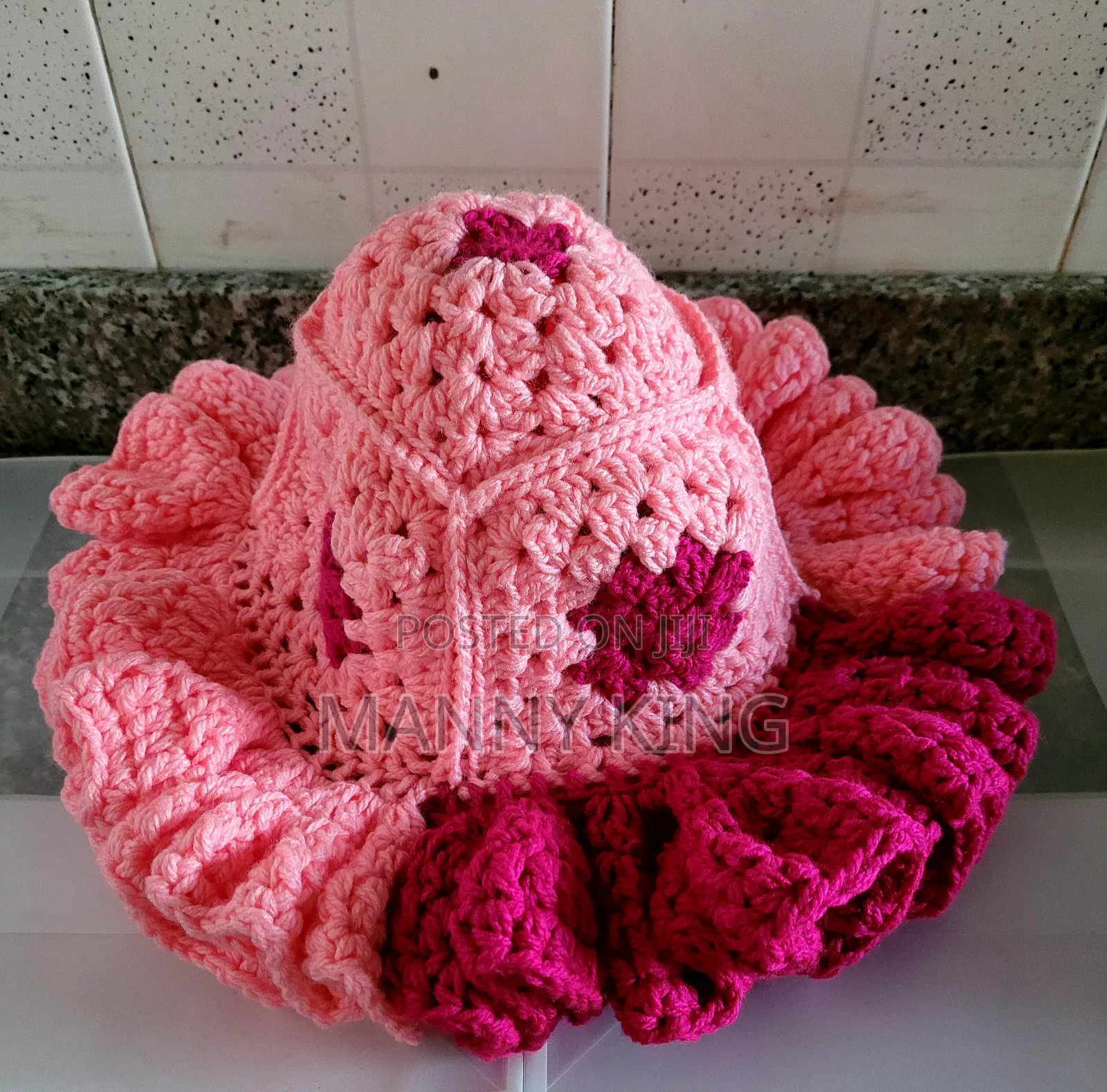 Luxury Crochet Ruffle Hat