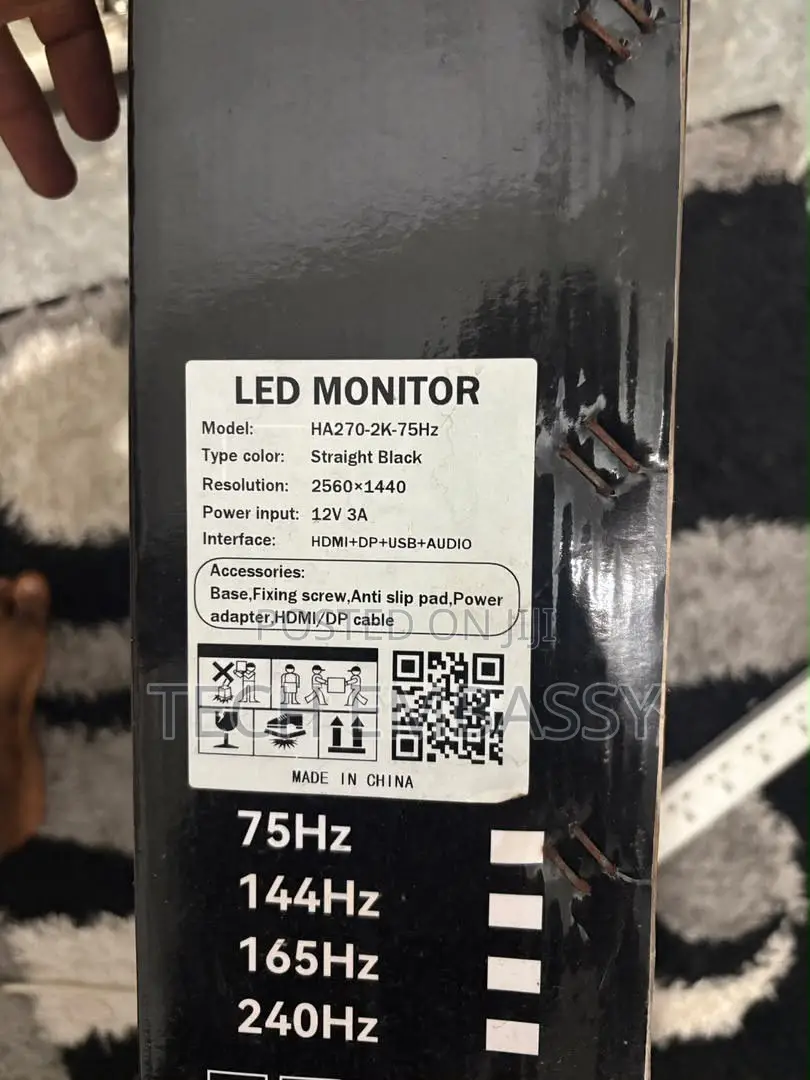 27” Inches 2k Resolution 75HZ Refresh Rate