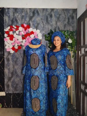 Beautiful Ankara Bubu Long Gown With Scarf