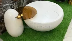 2 in 1 White Centre Table