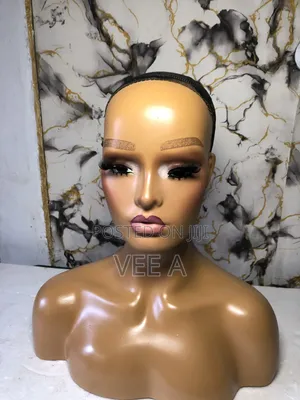 Glammed Mannequin With Shoulder+makeup for Wig/Glasses/Gele Displays