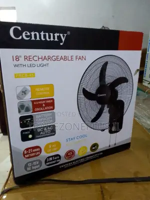 Century Rechargeable Fan With Battery Indicator