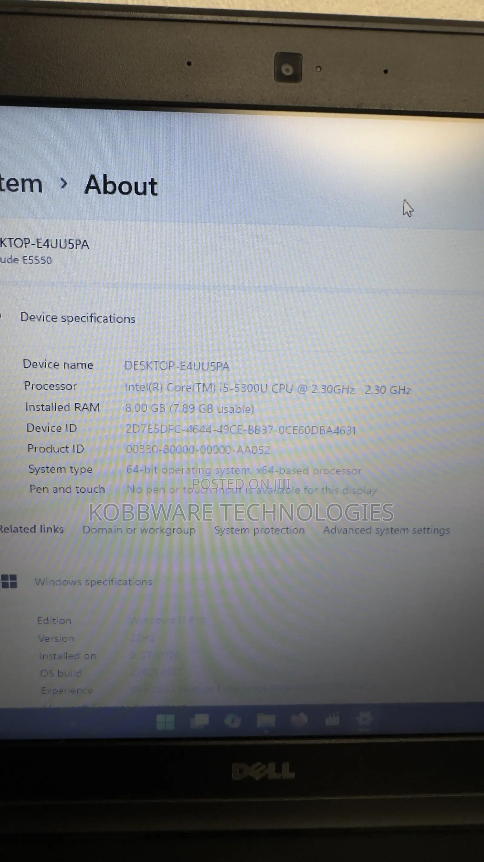 Laptop Dell Latitude 5550 8GB Intel Core i5 SSD 256GB