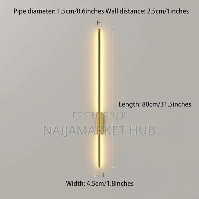 Tricolor Long Tube Wall Light
