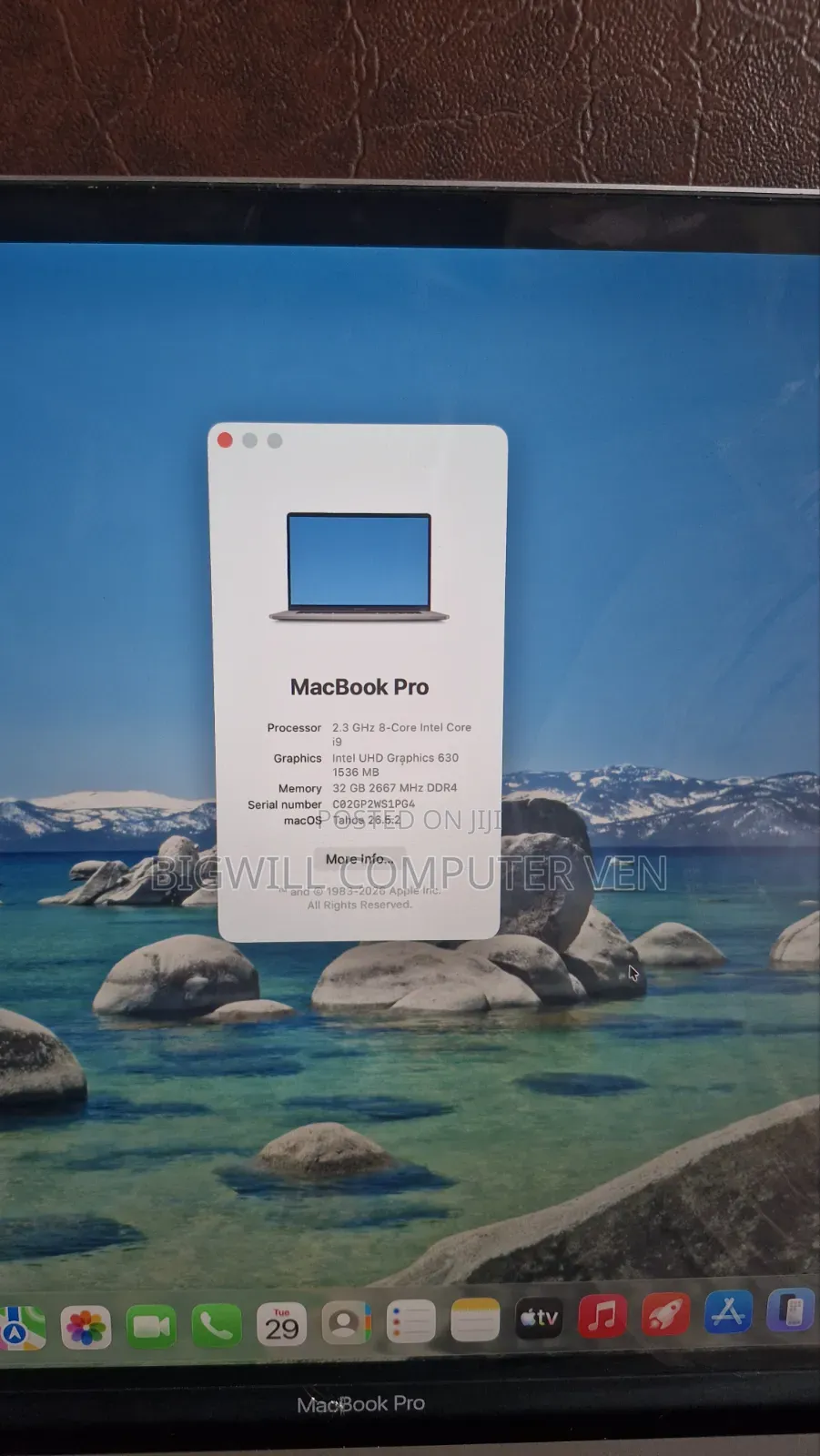 Laptop Apple MacBook Pro 2019 32GB Intel Core i9 SSD 1T