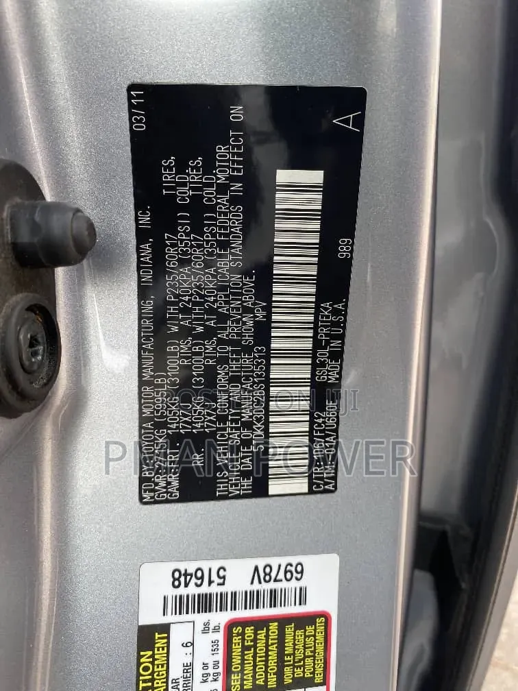 Toyota Sienna 2012 Silver