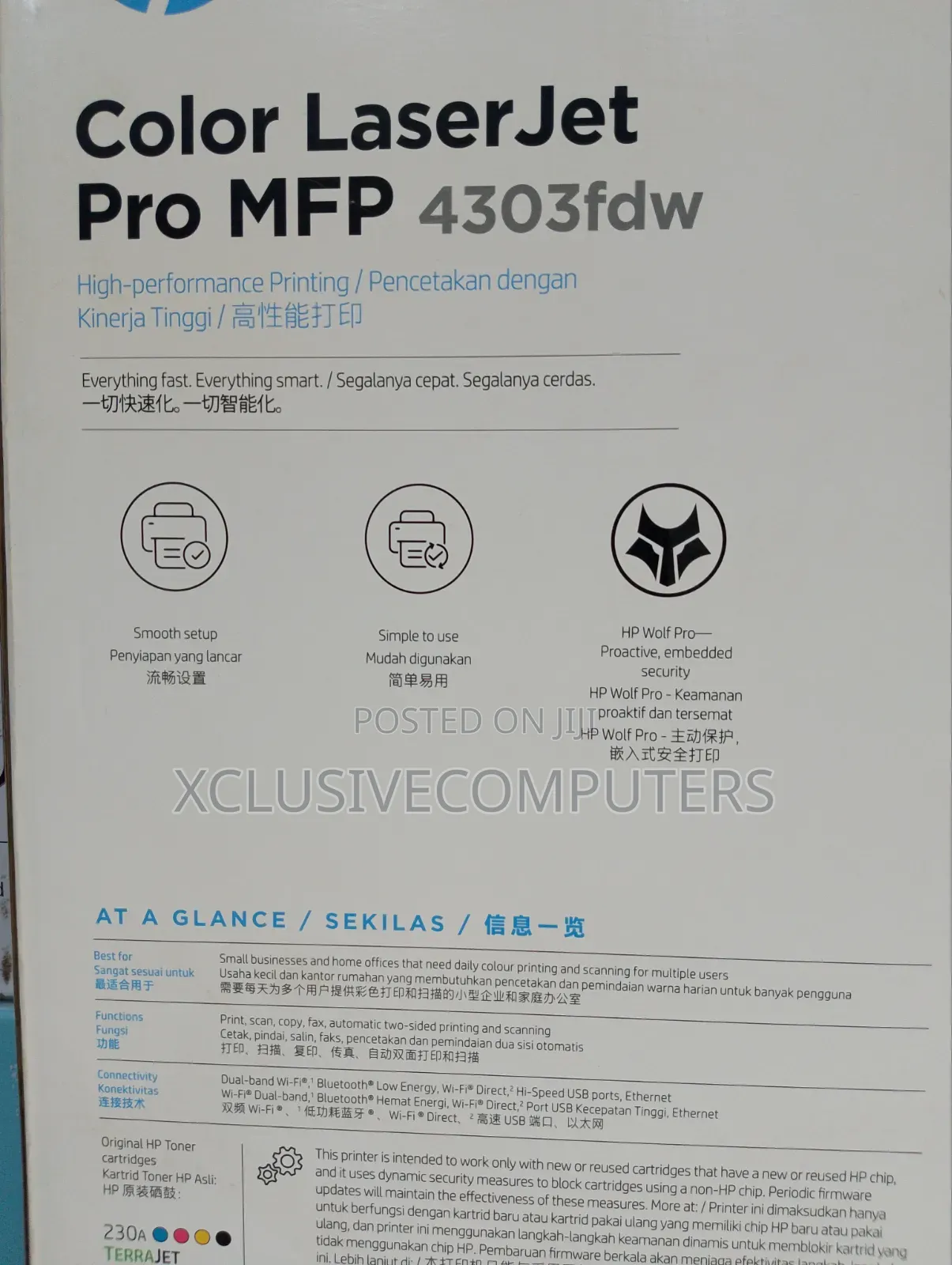 HP Color Laserjet Pro MFP 4303fdw Printer
